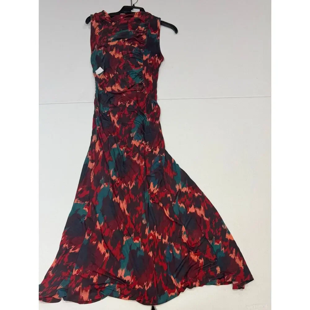Ulla Johnson Livia multicolor ruched maxi Dress Medium - Picture 8 of 8